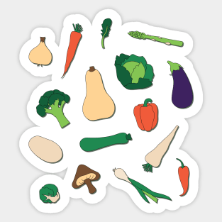 Simple Vegies Sticker